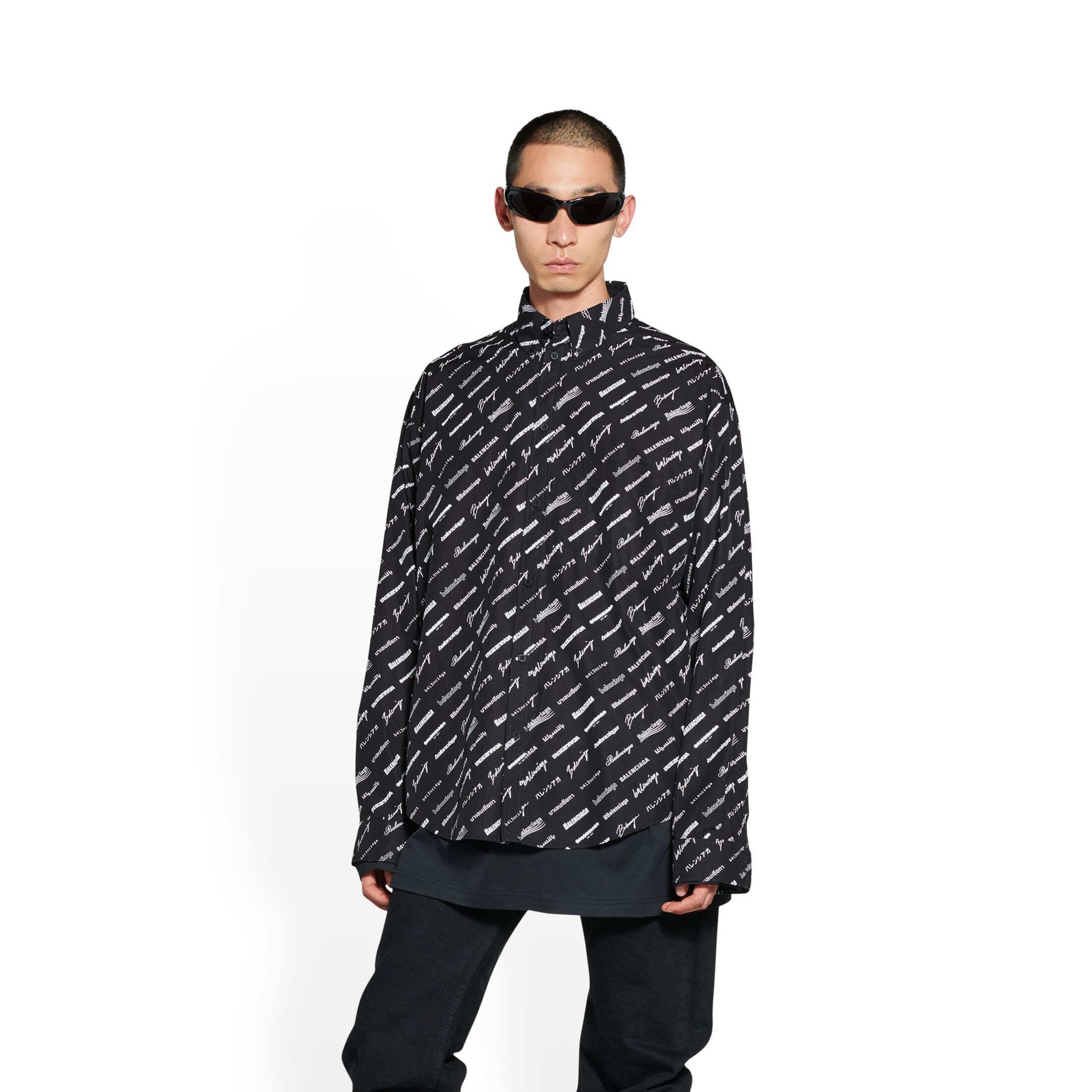 Balenciaga Logomania All Over プリントポプリン