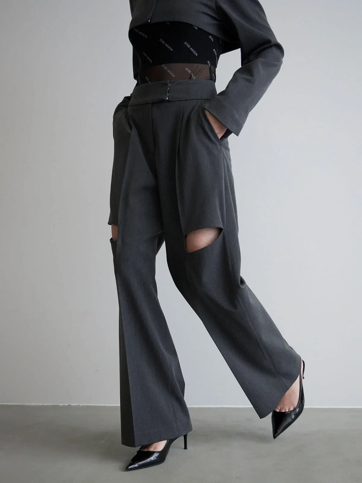 JOSE MOON SLIT CUT PANTS/スリットカットパンツ