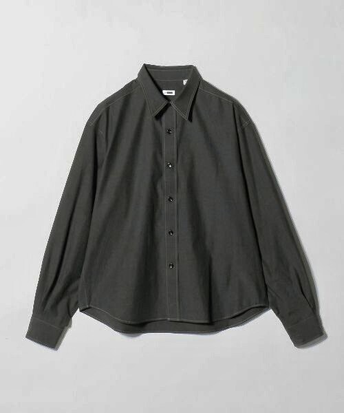H BEAUTY＆YOUTH ＜H＞セルロースコットン ダブルステッチ レギュラーカラーシャツ