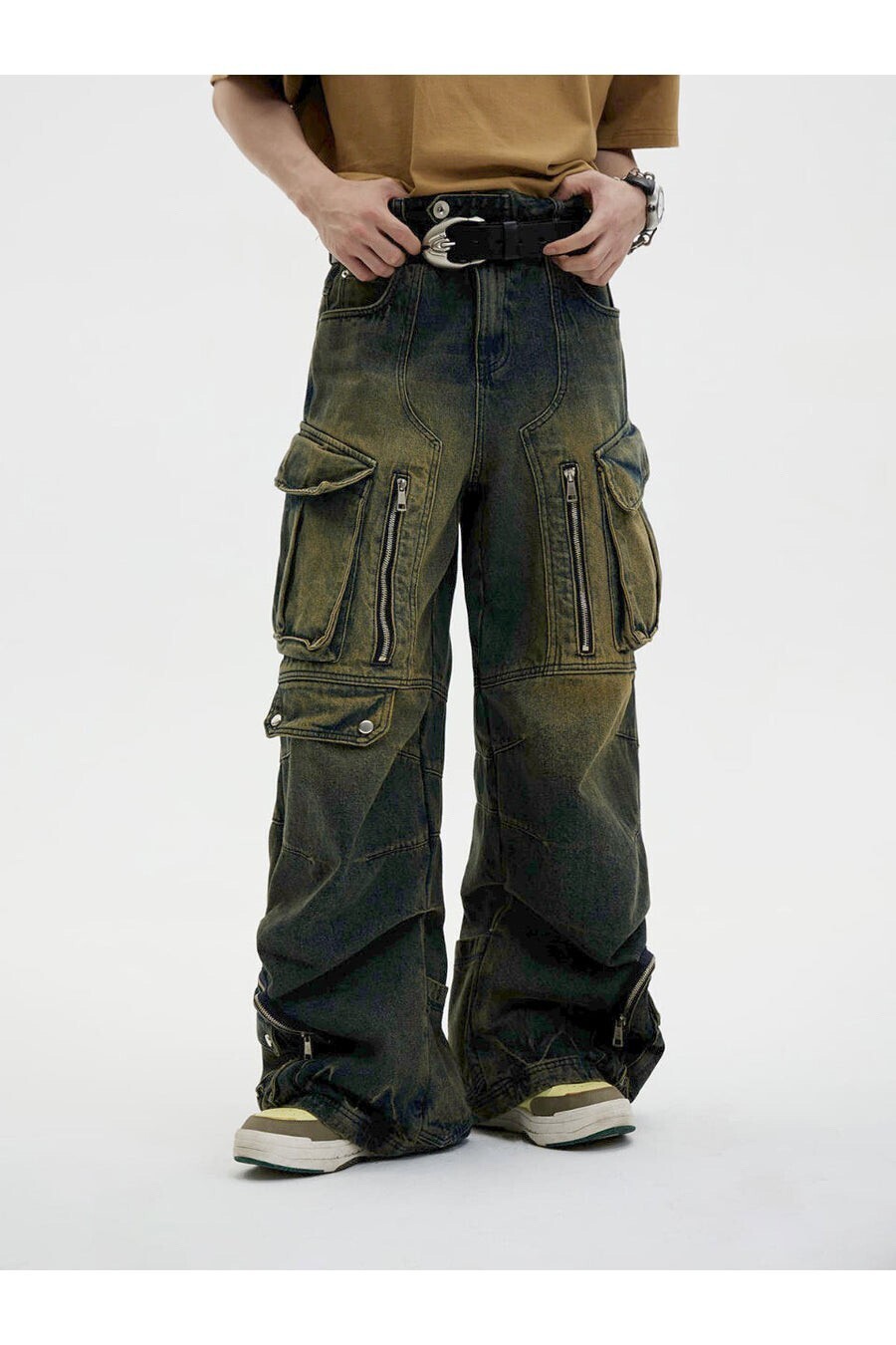 PEOPLESTYLE VINTAGE BLUE WIDE LEG JEANS