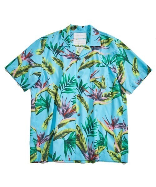 FUMITO GANRYU STUDIOUS別注 Watteau pleats Hawaian shirt