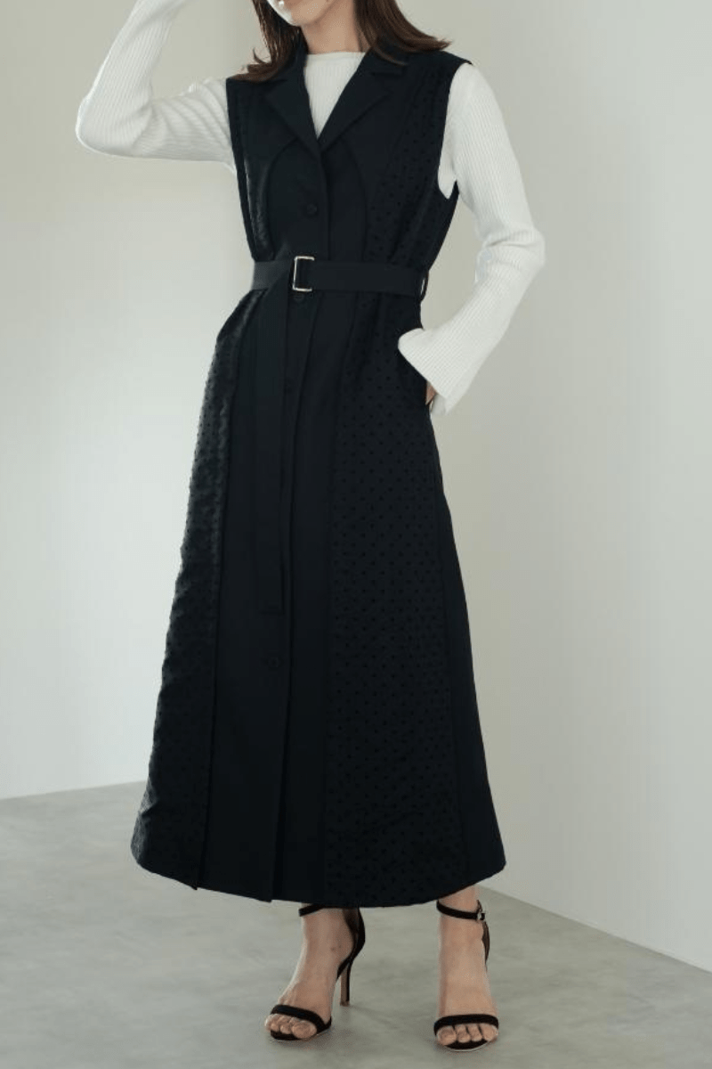maison de Dolce. 【made in Japan】2wayジレワンピース/S