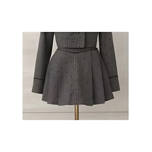 MISTREASS Dot Frocky Tweed Mini Skirt