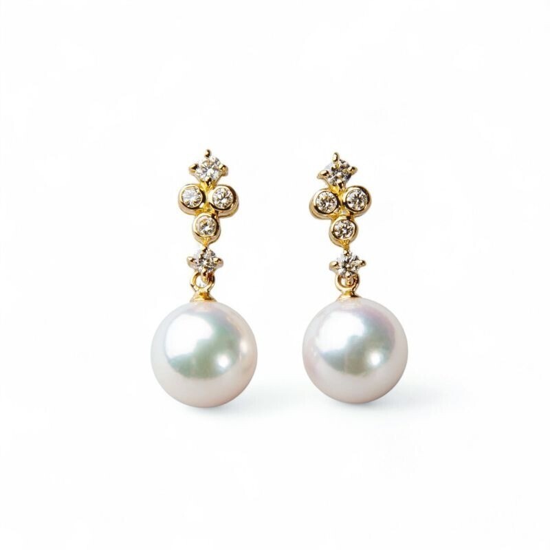pearl for life オーロラ花珠真珠 ピアス