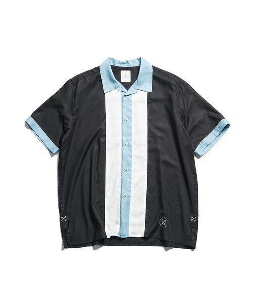 uniform experiment WASHABLE RAYON S/S OPEN COLLAR SHIRT