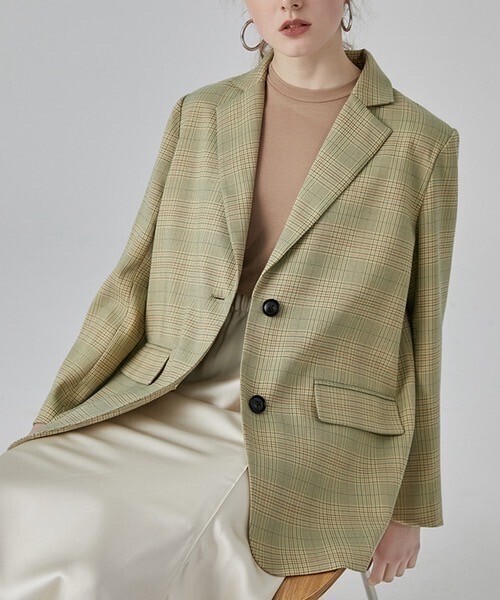 Fano Studios 2 button check tailored jacket