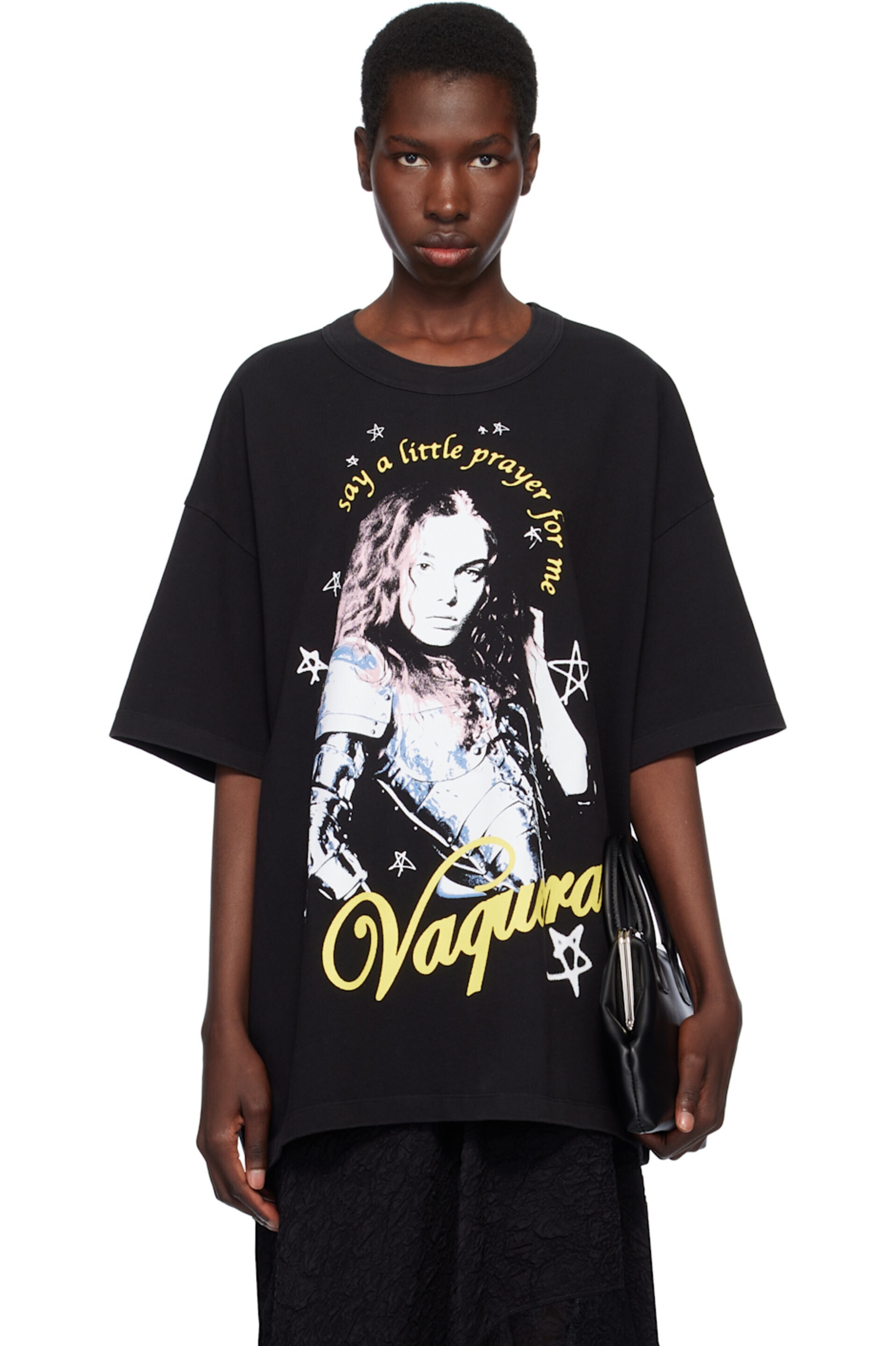 VAQUERA ブラック 'Joan Of Arc' Tシャツ