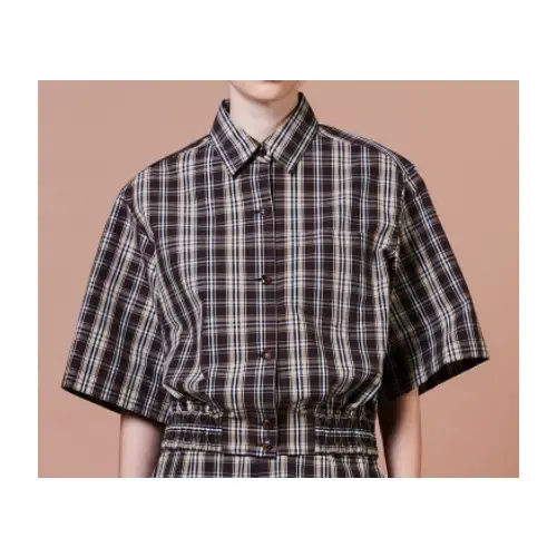DOUBLE STANDARD CLOTHING ハイカウントコットン チェックシャツジャケット