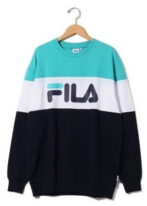 FILA FILA T/Cミニ裏毛配色切り替えスウェットトレーナー