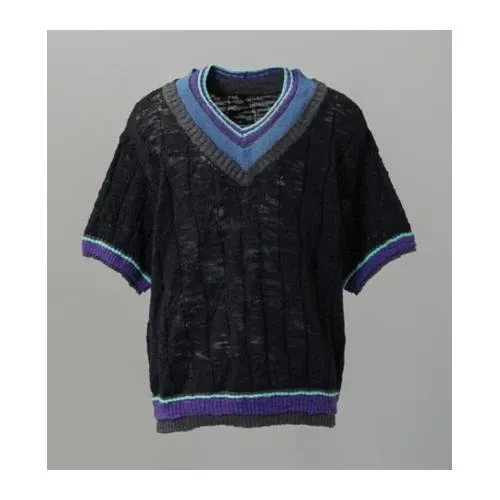 MAISON SPECIAL Multi-layered V-neck Prime-Over Short Sleeve Knit T-shirt