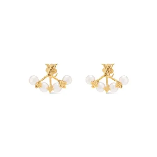 LOUIS VUITTON Minigram Pearls Earrings