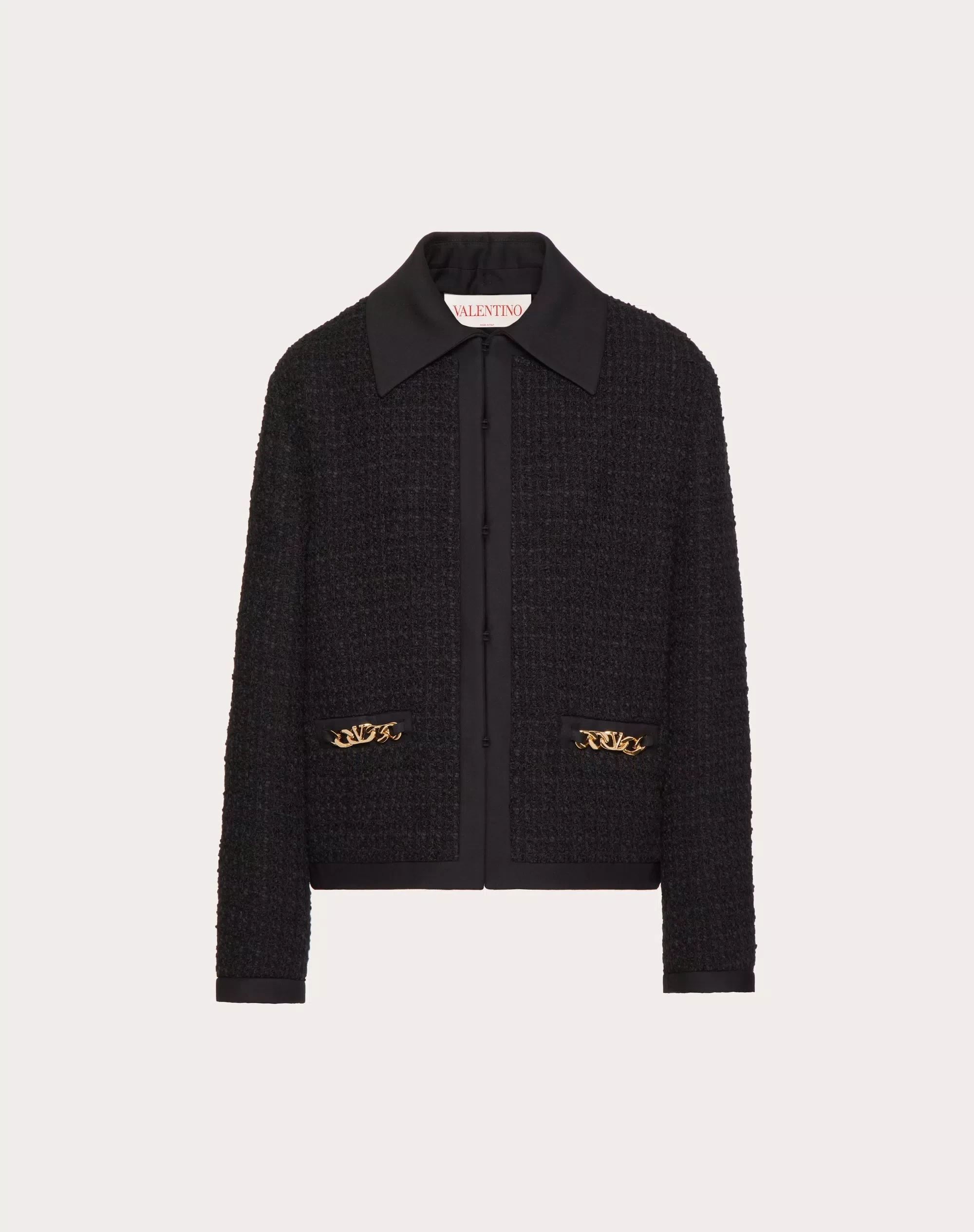 VALENTINO Vロゴ チェーン WOOL TWEED ジャケット