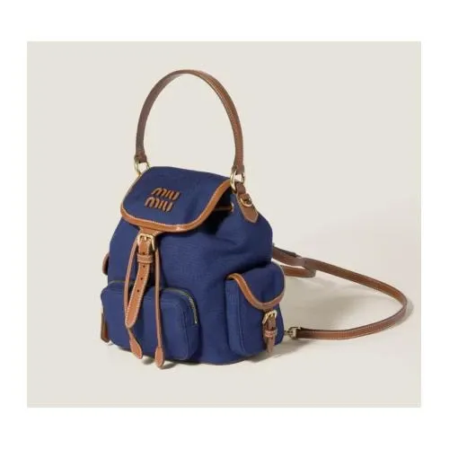 MIU MIU キャンバスxレザー バックパック