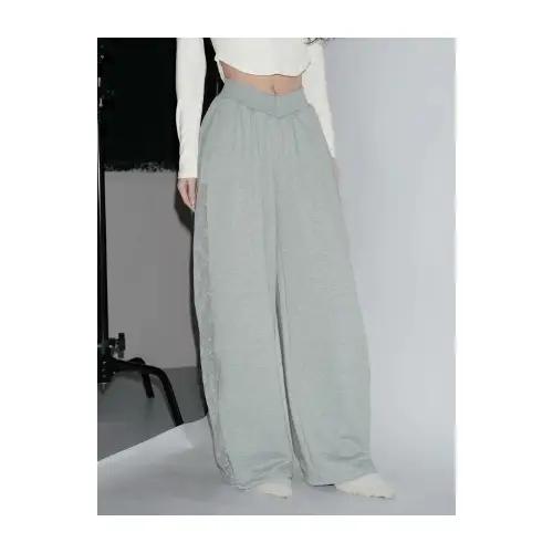 Darich カラーラメスウェットバレルパンツ