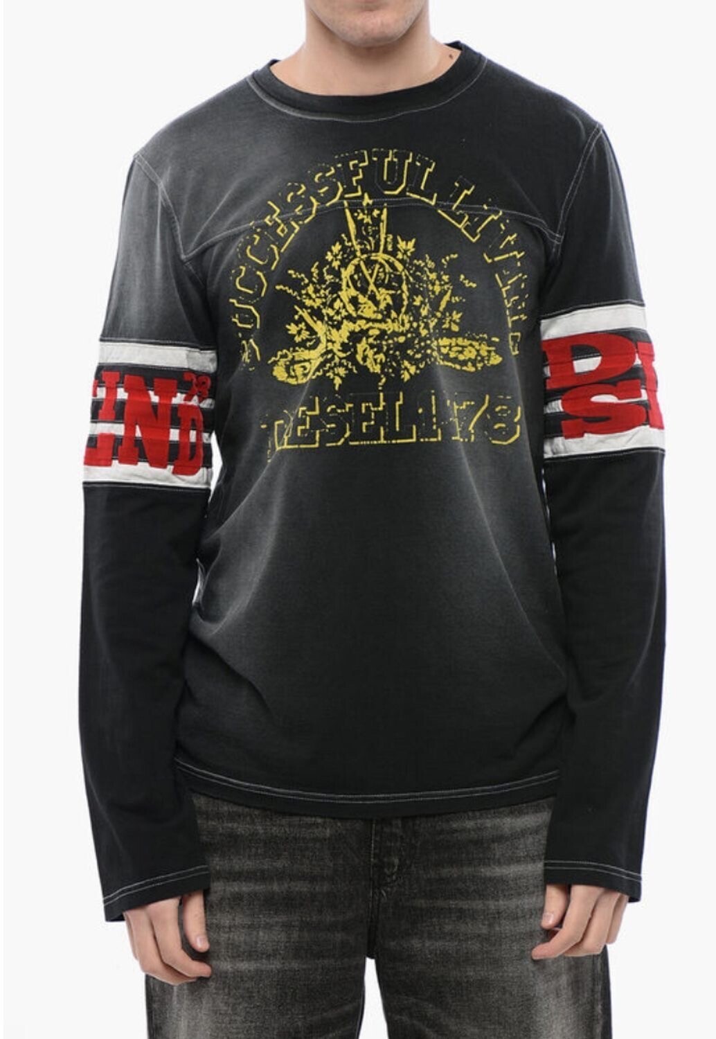 DIESEL T-JU グラフィック 長袖シャツ ロンT