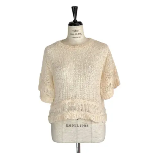 HONEY MI HONEY poodle crochet knit tops