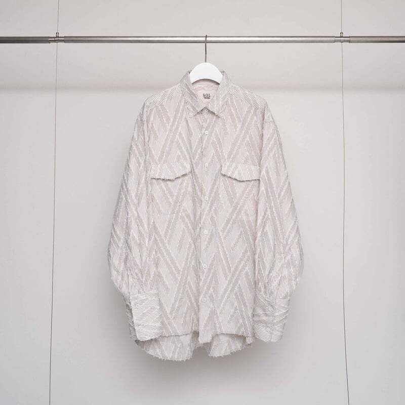 SOL JACQUARD FRiNGE SHIRT