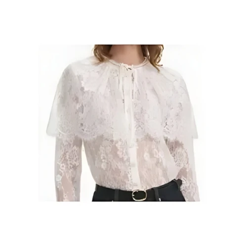 Self-Portrait White Lace Cape Top