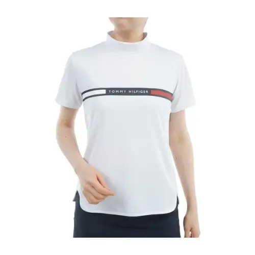 Tommy Hilfiger Golf ラインロゴ 半袖モックネックシャツ