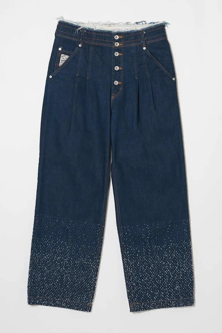 meagratia Gradation needle-punched denim PT