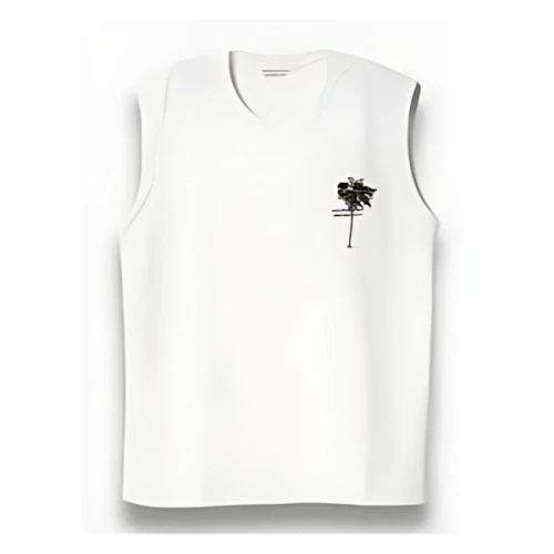 beautiful people suvin compact jersey palm emb tank top / WHITE