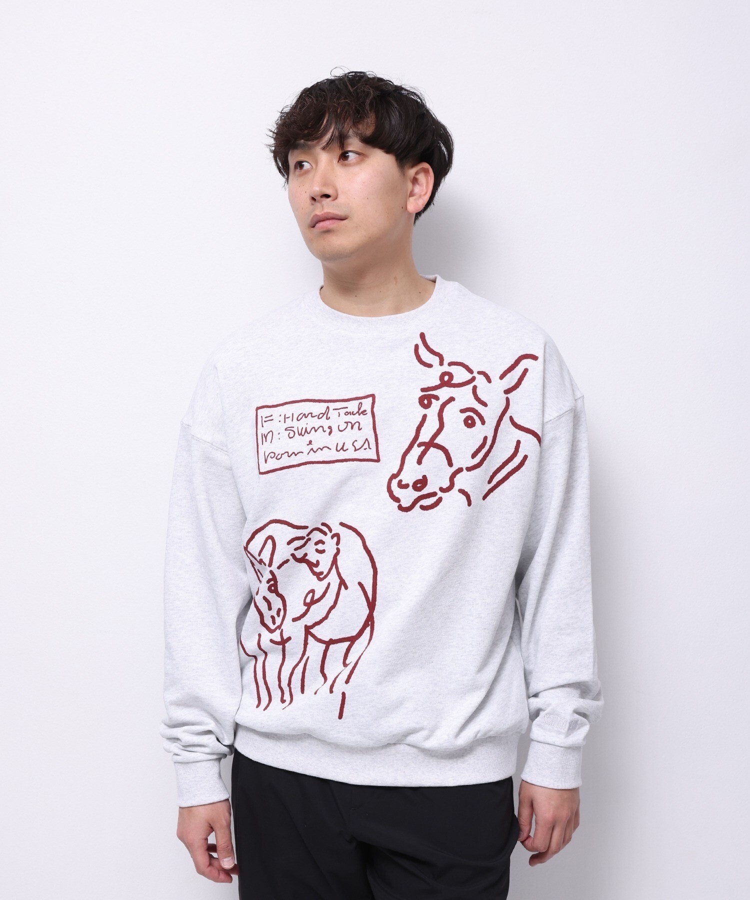 Common Noun 'HORSE' norahi クルースウェット