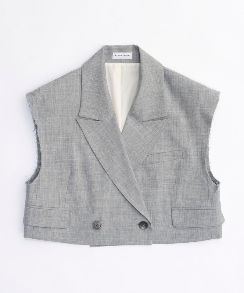 MAISON SPECIAL Cut-off Short Gilet