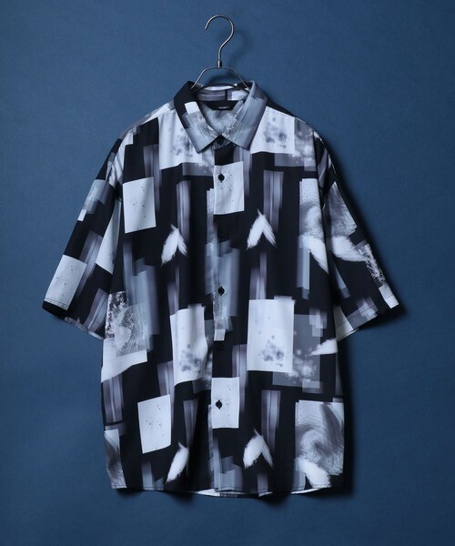 ANPAS Cool Touch Total Pattern Print Oversized Silky Shirt