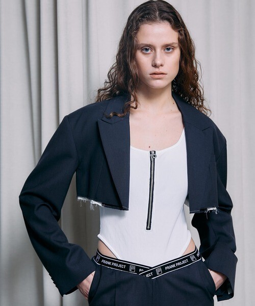 PRANK PROJECT Half Zip Tank Top
