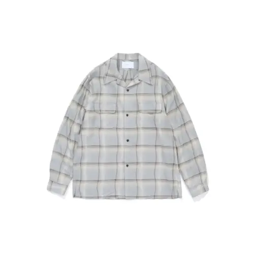 SUGARHILL OMBRE PLAID OPEN COLLAR SHIRTS