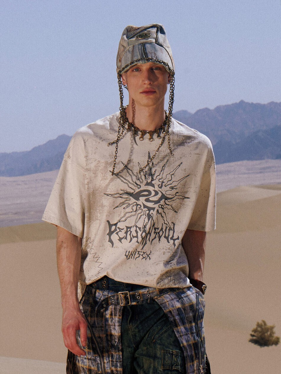 PERSONSOUL PERSONSOUL DESERT SUN MYSTICAL GRAPHIC T-SHIRT