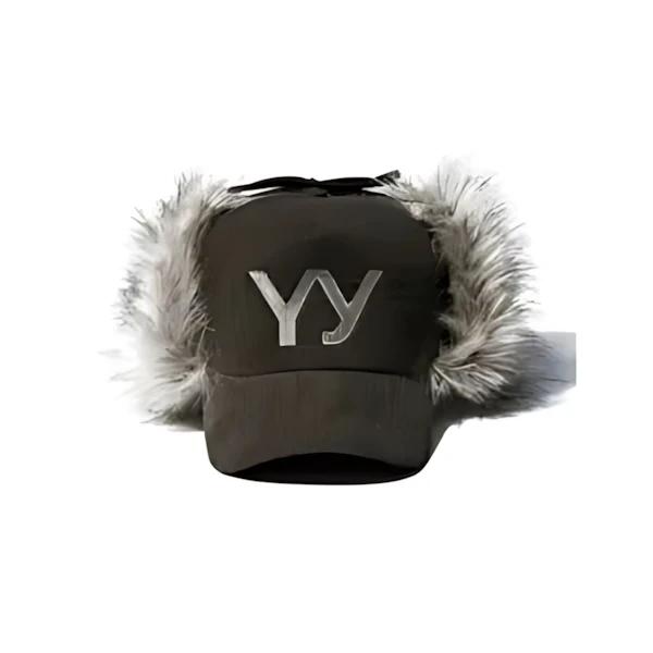 OPEN YY FAUX FUR CORDUROY EARFLAP CAP