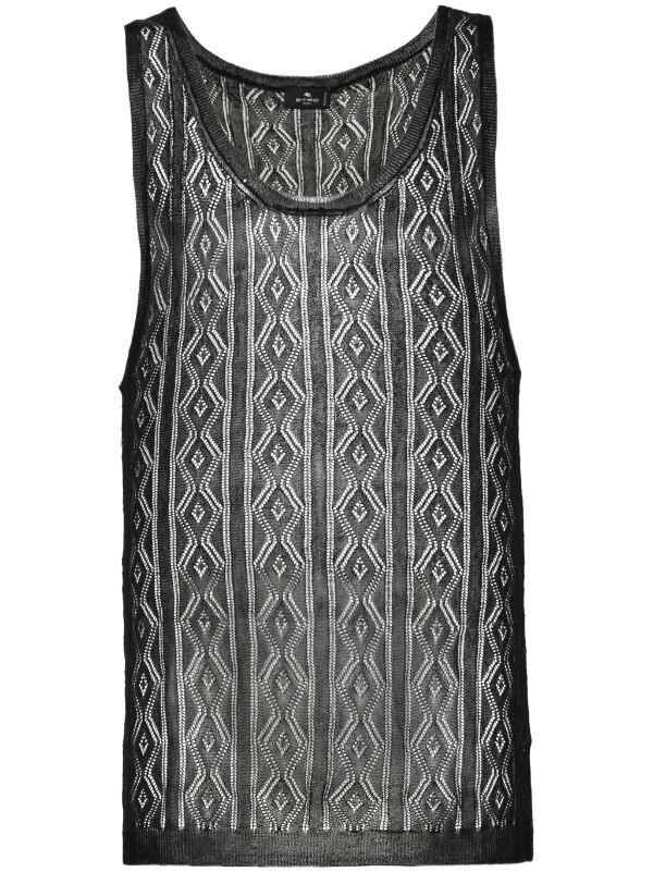 ETRO オープンニット シルクトップ