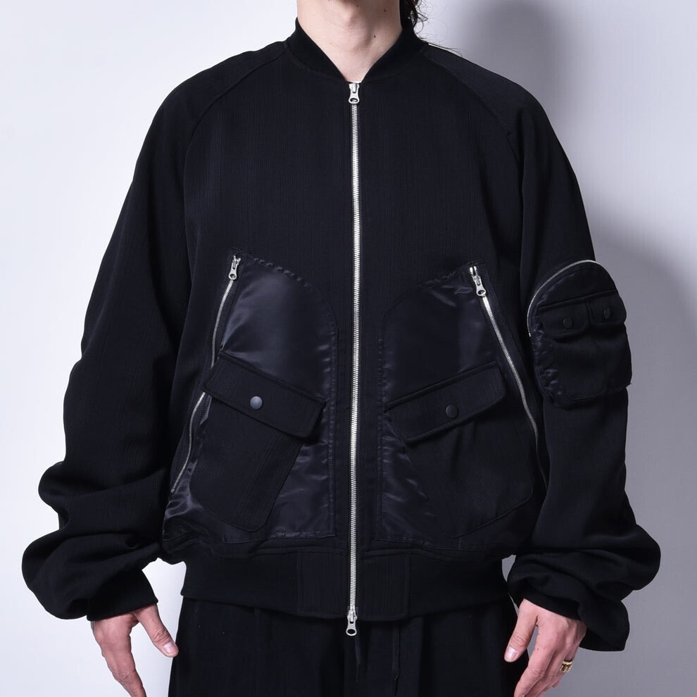 rin Combat Drape MA-1 Jacket BK