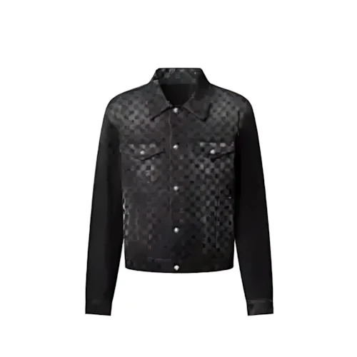 LOUIS VUITTON フロックドダミエ デニムトラッカージャケット