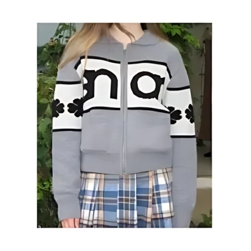 SINOON LOGO KNIT ZIP-UP