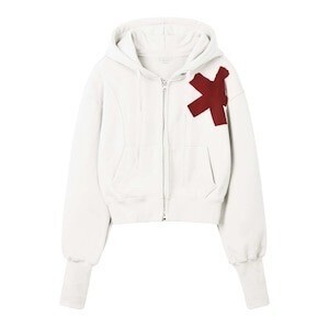 bonnae Hoodie zip-up Ivory
