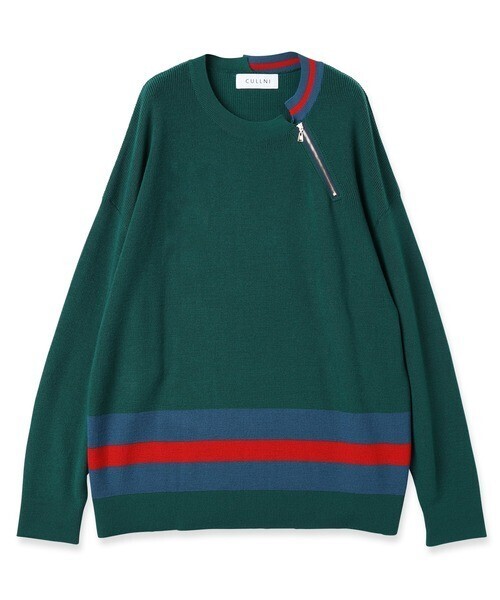 CULLNI Neck Zip Line Knit