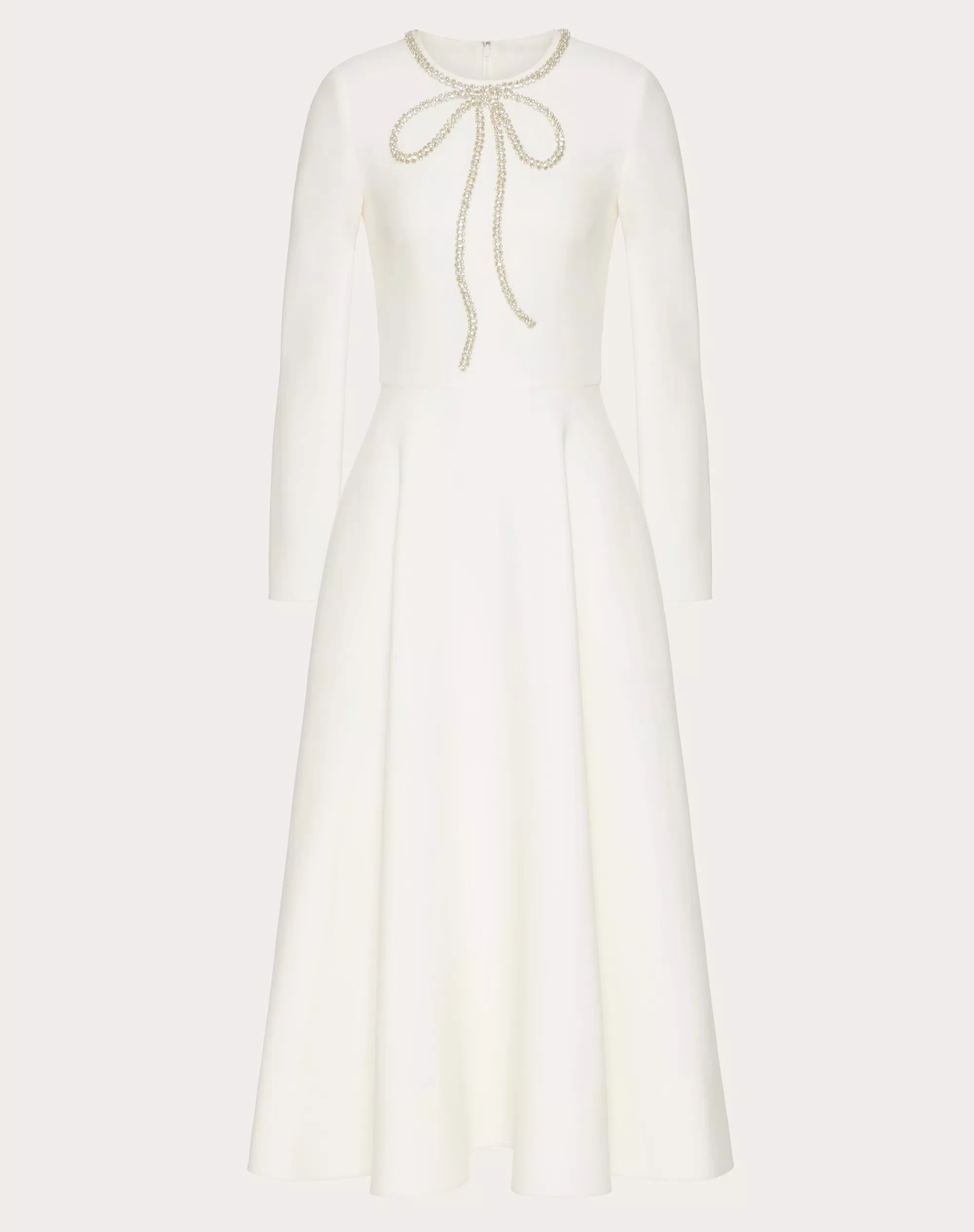 VALENTINO クレープクチュール エンブロイダリー ミディドレス