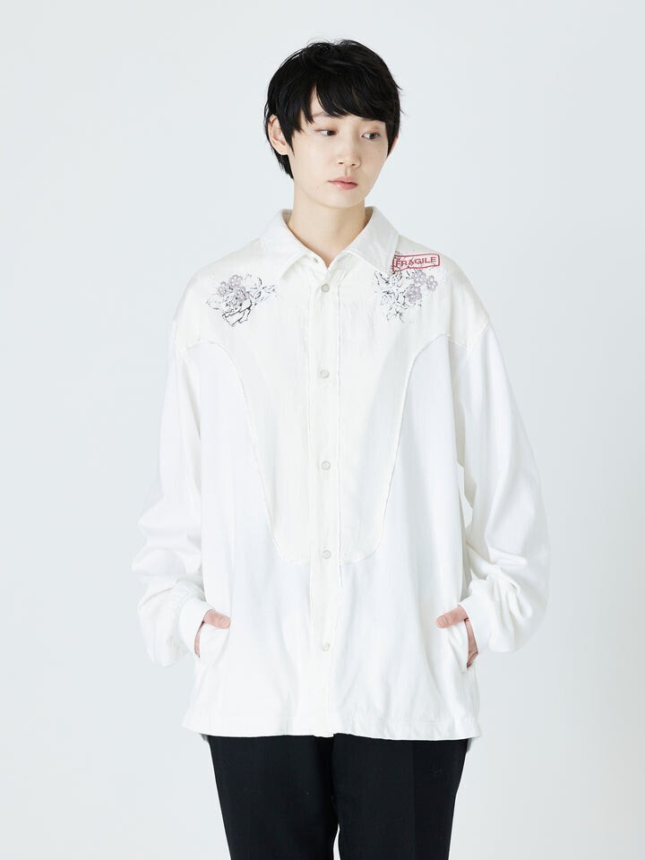 71MICHAEL JERSEY EMBROIDERED WESTERN SHIRT