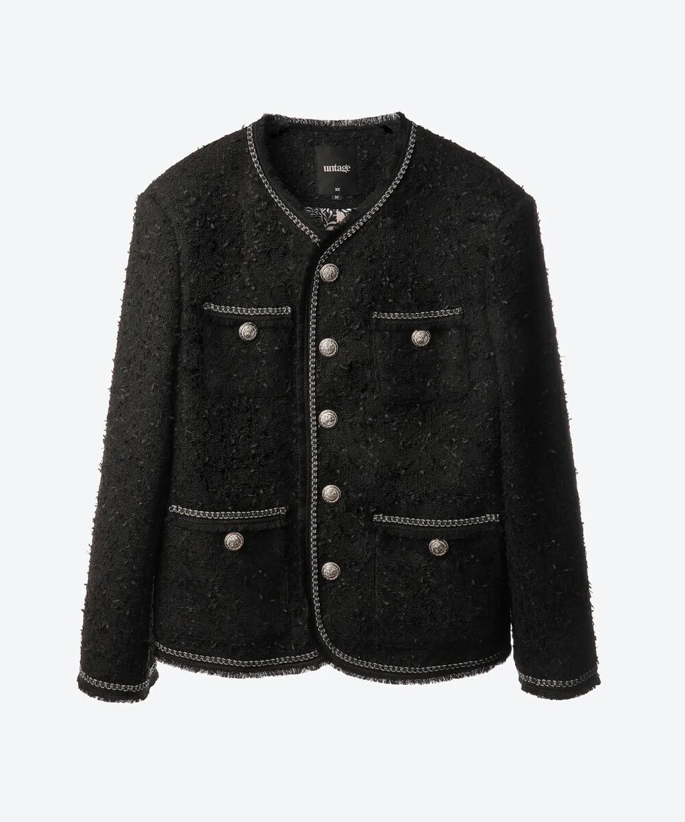 UNTAGE Chain Fringe Tweed Jacket