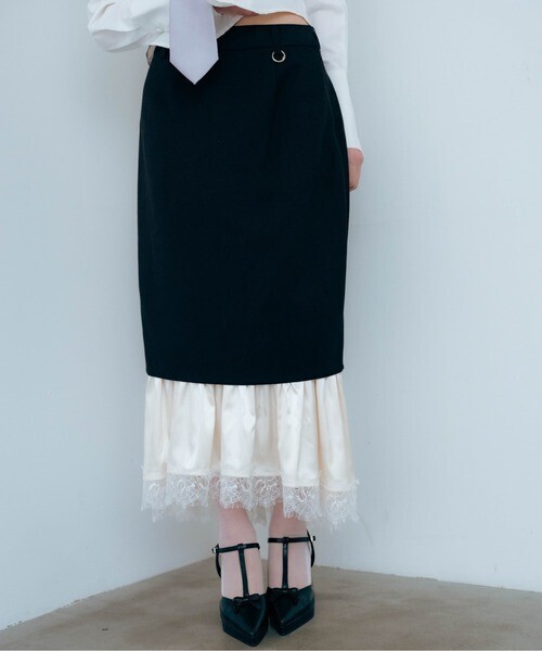 Carmelo Lingerie Tailored Midi Skirt