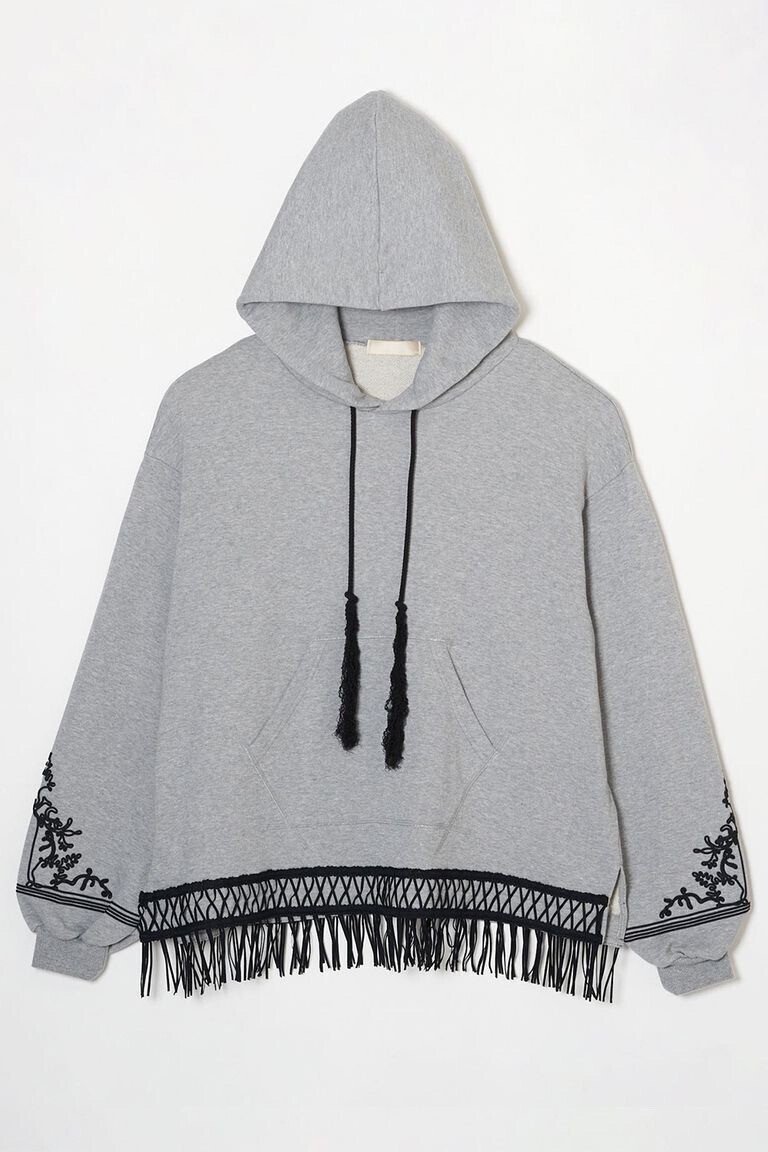 meagratia Embroidery wide hoodie / エンブロイダリー ワイド フーディー