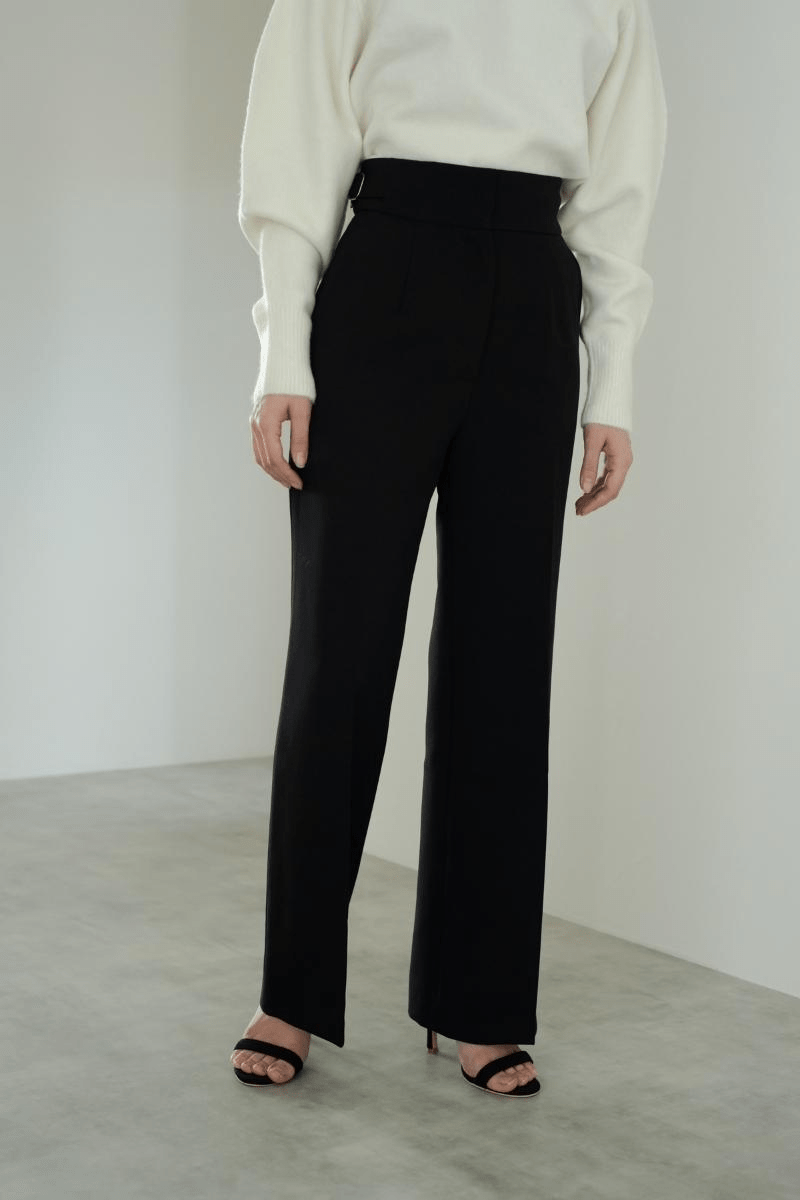 maison de Dolce. ストレートスラックスパンツ【black】M