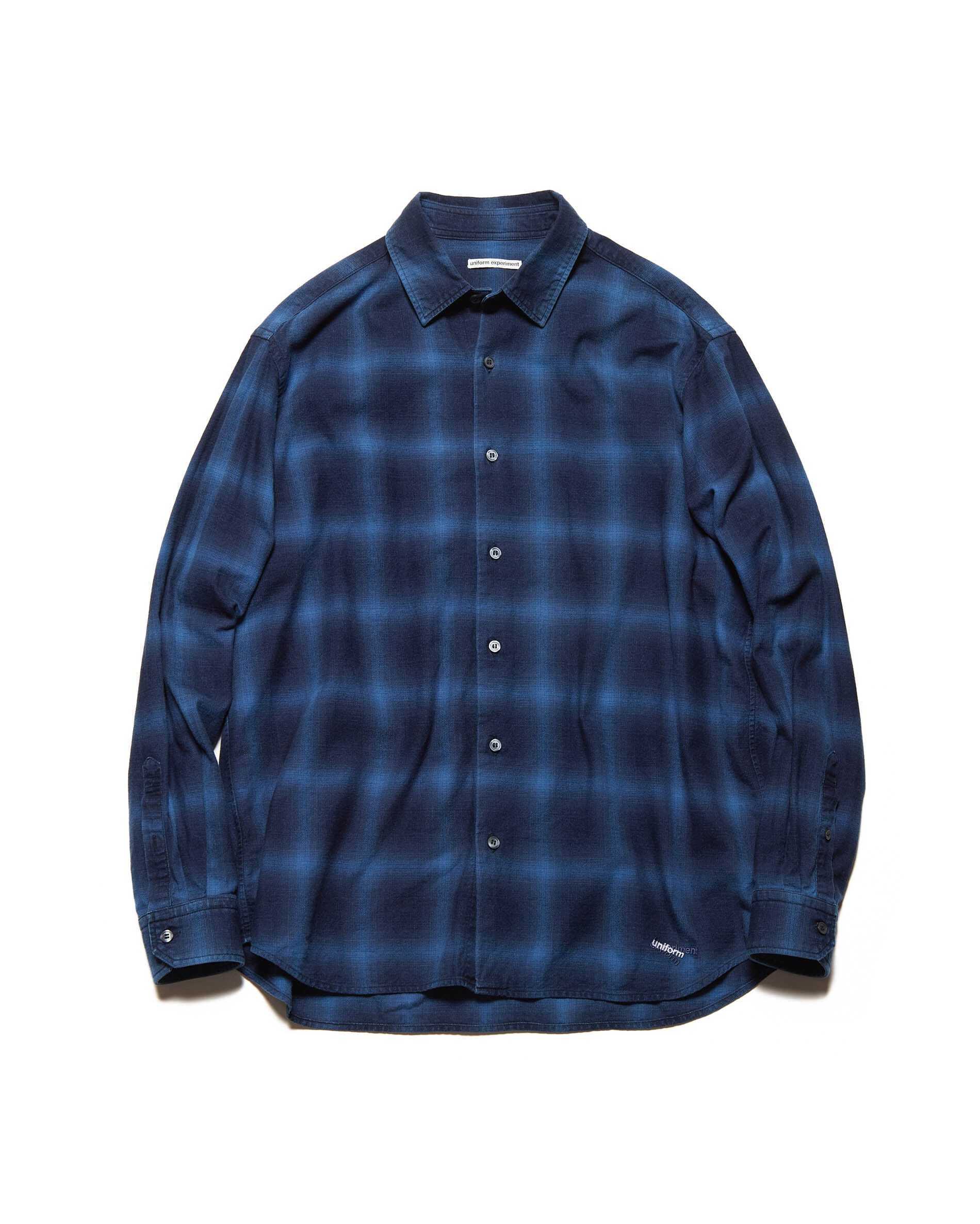 uniform experiment ROPE INDIGO RELAX-FIT SHIRT