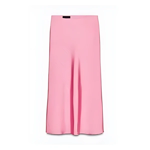 ZARA ストライプサテンミディ丈スカート