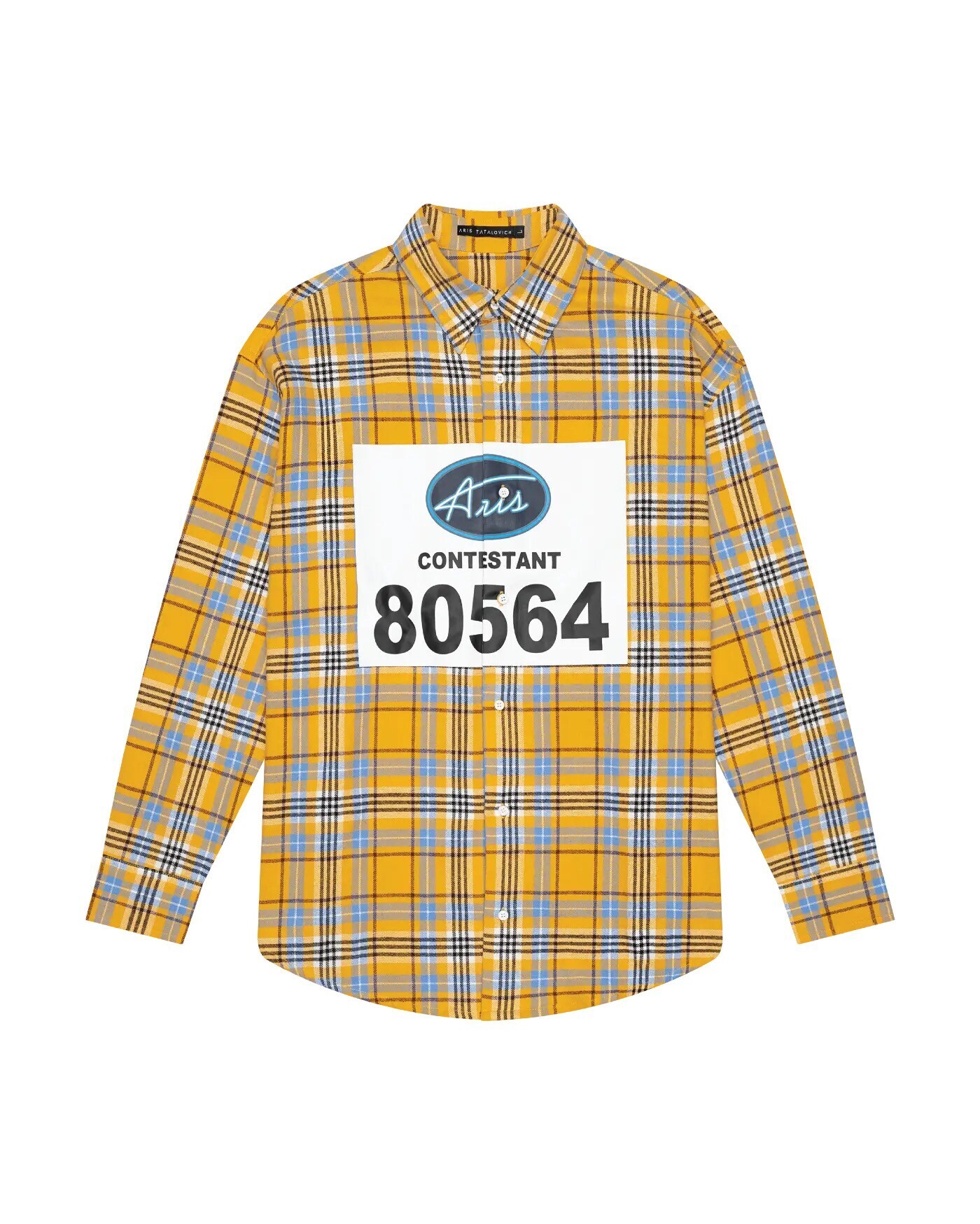 ARIS TATALOVICH CONTESTANT PLAID FLANNEL SHIRT