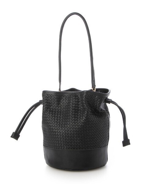 perche レザーメッシュ2wayバゲットバッグ