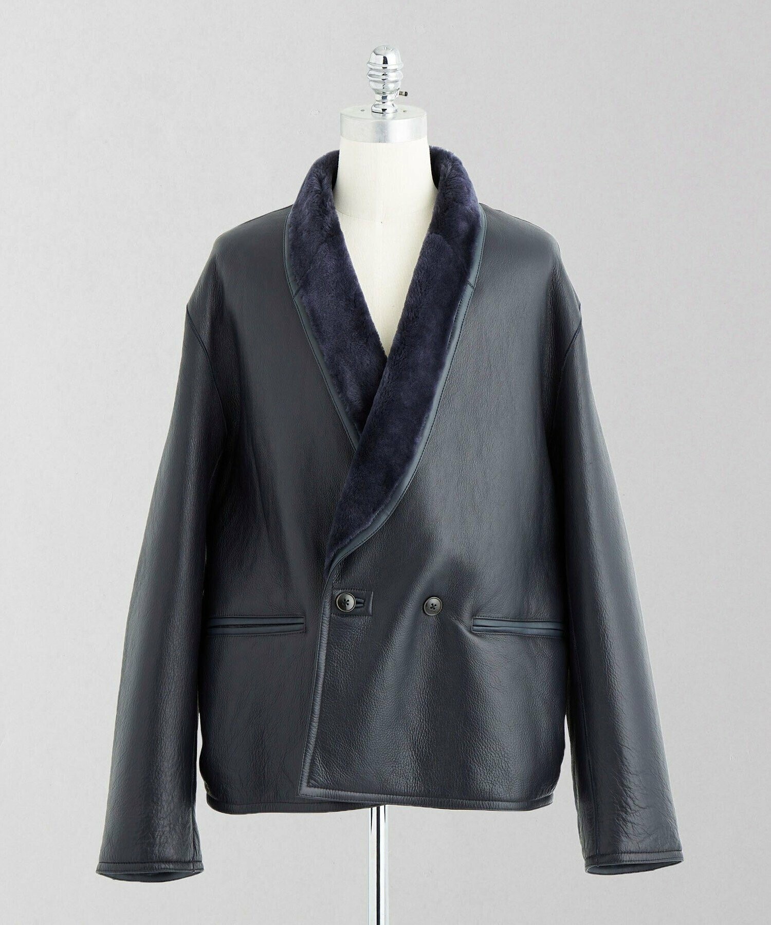 LOEFF ムートン ショールカラージャケット