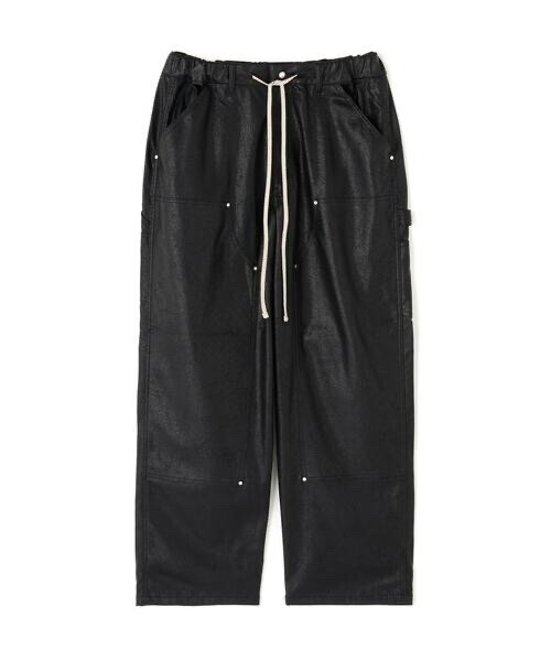 DANKE SCHON PU LEATHER W-KNEE PAINTER PANTS